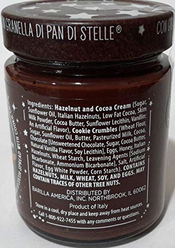 Pan Di Stelle Cream, Cocoa Hazelnut Spread, No Palm Oil*, 100% Italian Hazelnuts, Made in Italy, Non GMO Verified, Kosher, Chocolate Spread, 11.6 oz. Jar (3 Pack) - Thumbnail 4