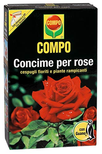 Compo, Concime per Rose con Guano, Ideale Anche per Cespugli Fioriti e Rampicanti, 1 kg 1275112005