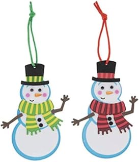 Foam Snowman Ornament Craft Kit - DIY Christmas Winter Craft Kit - Makes 24