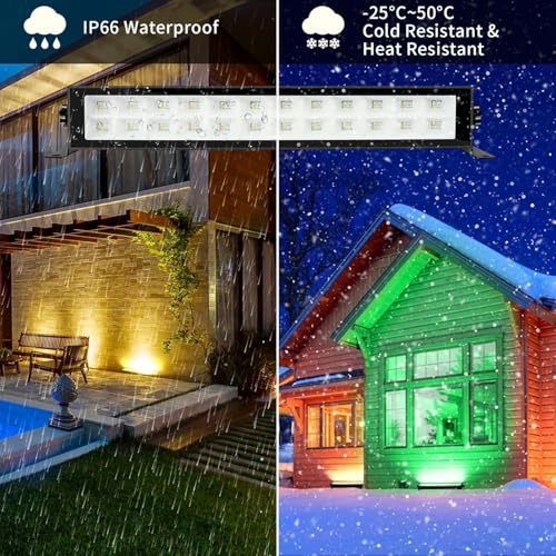 Stage Wash Light Bar 2Pack - YeeSite 48W RGBCW Wall Washer DJ Light Bar IP66 Waterproof Smart APP & Remote Control with Music Sync Memory Function for Garden Lighting Events Home Decoration