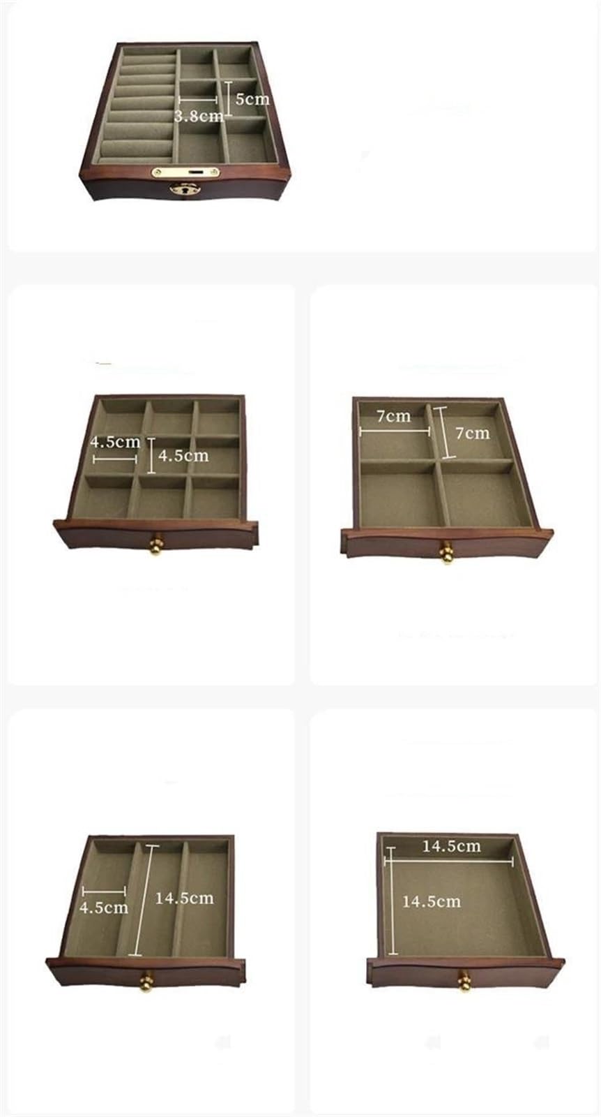 Cajas Almacenamiento Collares Y Pendientes Madera Maciza Organizador Joyas Anillos Boda Accesorio Cabello Estuche Exposición Maquillaje Ideias De Presentes Organizador Joyas