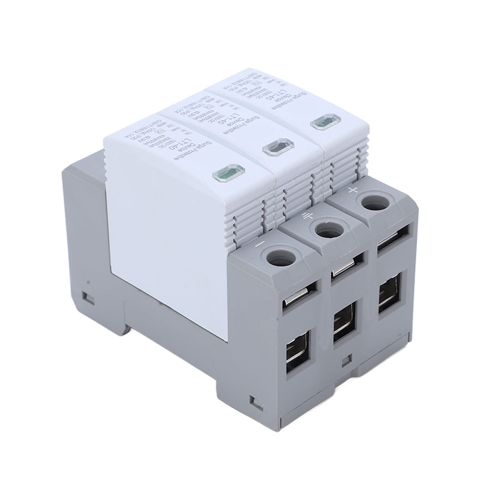 WWART Voltage Surges Protector, Good Electrical Conductivity Surge Protection Device 20?40KA Easy Insatllation 3P for Safety