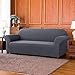 SUBRTEX Stretch Loveseat Slipcover 1 Piece Sofa Covers for 2 Cushion Couch Washable 2 Seater Sofa Slipcovers for Living Room(Gray,Medium)