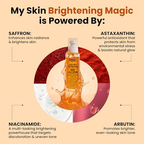 Image of Ghar Soaps Magic Jelly Mist Serum | India's First Jelly Mist Face Serum with Saffron, Niacinamide & Astaxanthin for Brightening, Even Skin Tone & Dark Spot Reduction | Lightweight, Non-Sticky, Quick Absorbing | For Men & Women - 100ml