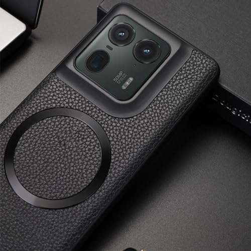 Hülle Case for Edge 50 Ultra Cover Texture Leather Support Wireless Charging,Slim Bumper Shell for Motorola Edge 50 Ultra(2) - Image 4