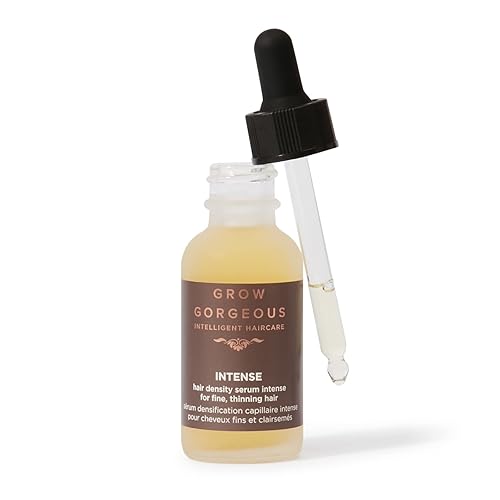 Grow Gorgeous Density Serum Intense - Vegan Hair Serum with Caffeine, Red Clover and Peptides for Thinning Hair and Hair Loss. Cruelty Free Hair