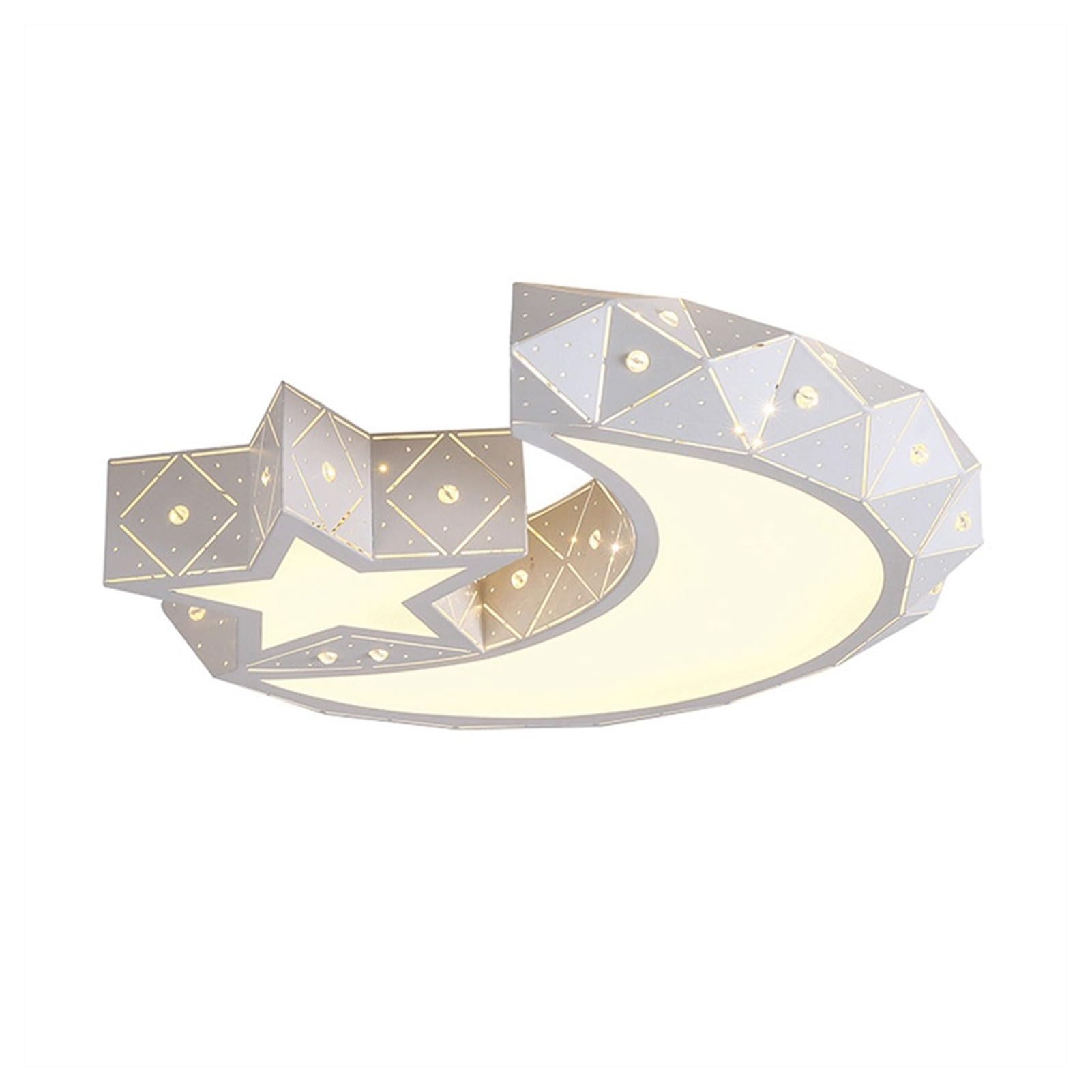 KXEcoLife LED Ceiling Light Fixture, Flush Mount Chandelier, Creative Acrylic Lamp Fixture for Bedroom Kid Room Living Kindergarten (Warm 3000K, 60cm