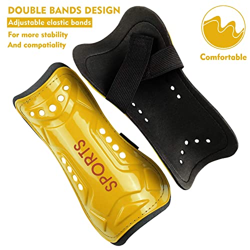 Shin Guards Soccer Youth, 2 Pair Lightweight And Breathable Soccer Shin Guards For 3-10 Years Old Boys Girls Kids Reduce Shocks And Injuries #TOP4
