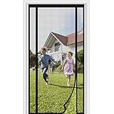 【Malla bien ventilada】La cortina mosquitera magnética cierra los insectos, moscas, mosquitos y bichos, también permite que el aire fresco y la luz del sol en su casa, especialmente grande para sus niños y mascotas caminando a través. Esta puerta de mosquitera de apertura lateral tiene tiras de bucle en ambos lados, por lo que se puede abrir desde la izquierda o la derecha a voluntad.