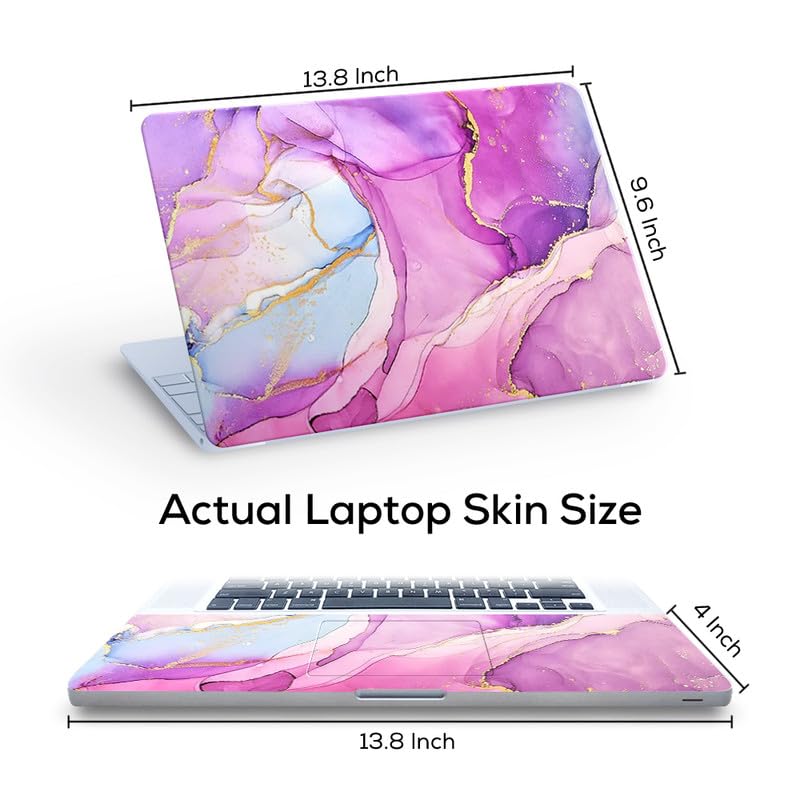 Image of Marbel D30 Top+Wrist Pad Vinyl Laptop Skin /Sticker /Cover for 14 Inches Laptops Laminated-Removable-HD Quality Compatible for Hp-Dell-Sony-Lenovo-Asus etc.(13.8x9.6 Inches)
