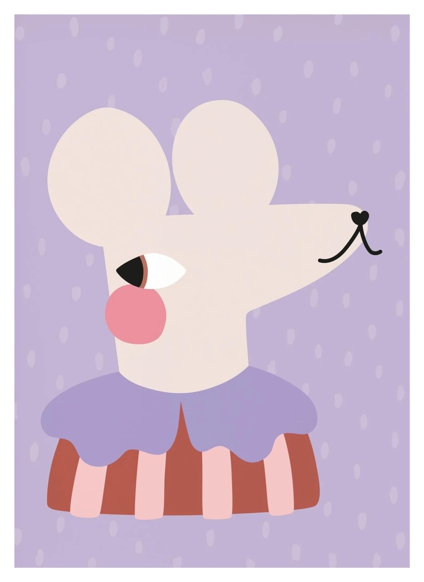 XENITE Wall Art Canvas Prints Personalized Kids Minimalist Poster Cute Playful Prints Portrait Girl Nursery Canvas Painting Wall Picture Children's Room Decor(Q,40X50cm)