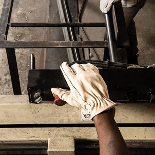 AWP Luvas de trabalho masculinas de couro, GG, luvas de trabalho de couro de porco, 1 par, 49333-23