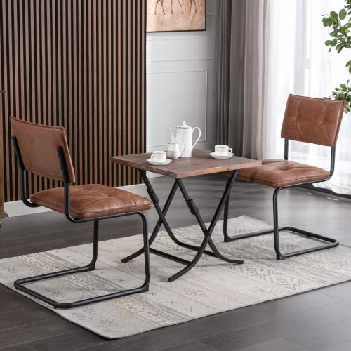 Bv Dining Chair Set Of 2, Vintage Suede Mid Century Dining Chair, Suede Fabric Chairs With Metal Chrome Legs For Kitchen, Dining Room, Living Room #TOP6