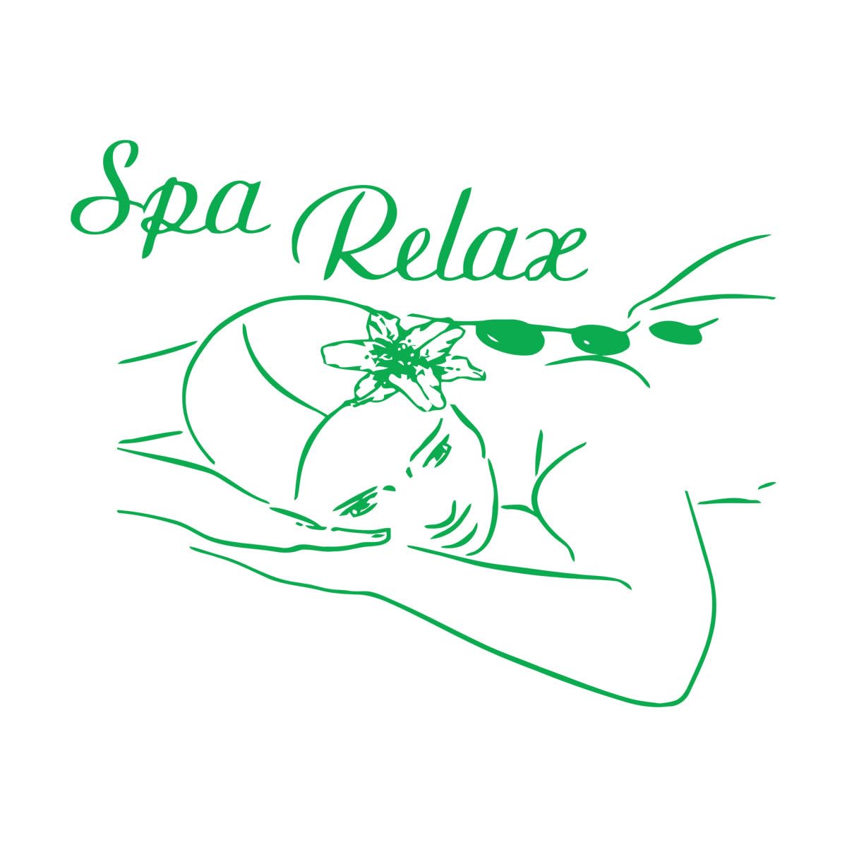 Massage Spa Sign Wall Stickers Spa Relax Vinyl Wall Decal Art Beauty Salon Decor Massage Removable Spa Wall Murals Extra Large - 61x75cm — image 1