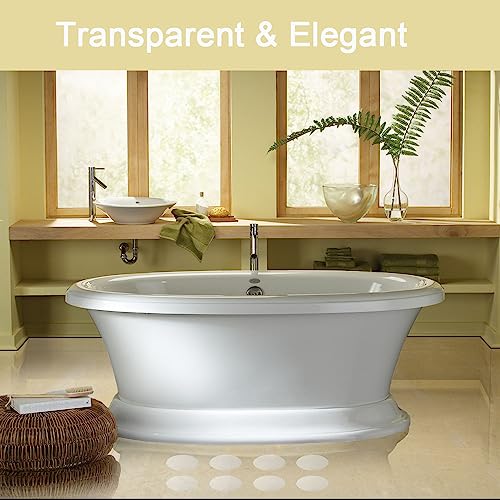 Daskfire Bath Tub Stickers, Non Slip Bathtub Treads, Anti Slip Shower Sticker, Safety Discs Decals Tape For Slippery Tubs Showeroom Floor Stairs(Slip Resistant Decals, Clear, 3.2" X 24 Pack) #TOP3