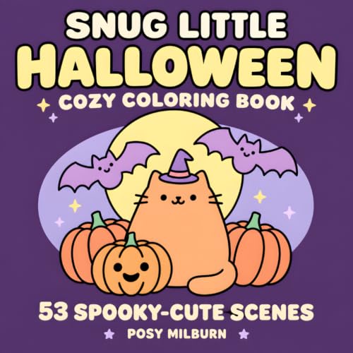 Snug Little Halloween: Cozy Spooky Coloring Book for Adults and Teens with Bold and Easy Cute Ghosts, Pumpkins, Potions and Hygge Scenes (Snug Little Coloring) image 2