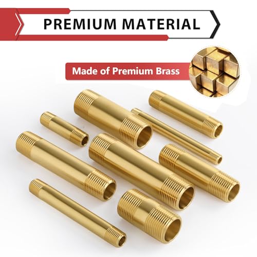 Raccordement 3/8 MNPT laiton EFIELD lot de 5 extensions filetées