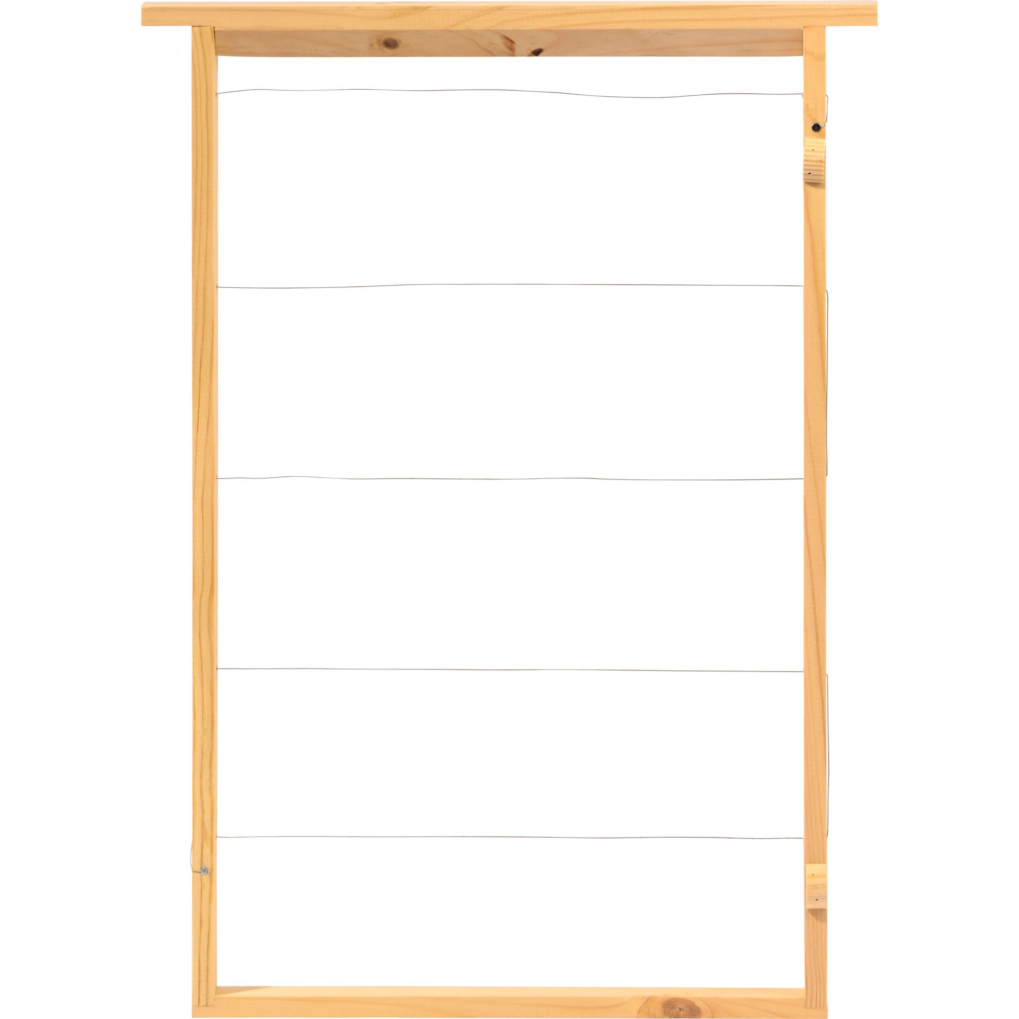 Luxus-Insektenhotels Holz-Rähmchen für Einraumbeute im 10er Set mit waagerechter Drahtung - Imkerei-Holz-Rahmen für Wabenbildung - Imker-Zubehör - 33 x 3 x 45 cm - Natur