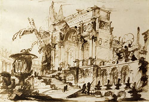 Cuadro de lienzo Battista Piranesi SERENDIPITP 60x90cm para decoración de salón