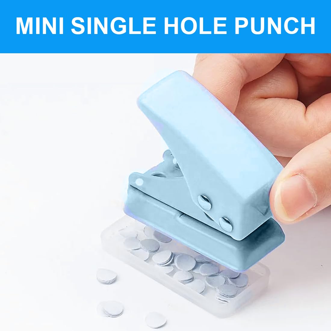 1000 Rinforzi Fori Per Fogli - Diametro 13 Mm, Trasparenti, Adesivi, Per Quaderni E Raccoglitori - Foto 6