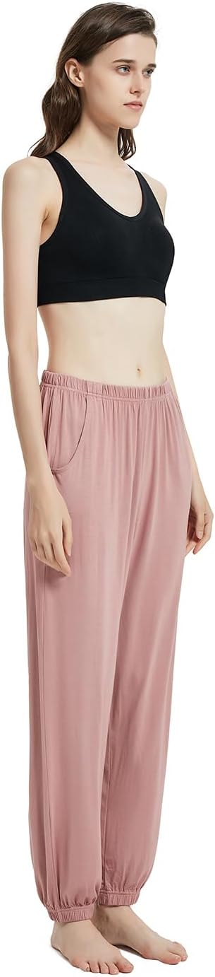 Modal Pajama Pants for Women Lounge Pants with Pockets Stretch Loose Yoga Pants Comfy Nightwear Sleepwear Pj Bottoms - Image 4