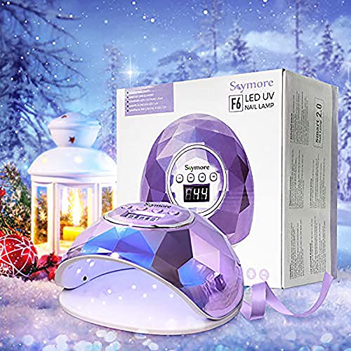 Skymore 86W LED Nail Lamp, Professional Nail Dryer with 4 Timer Setting, Portable Curing Lamp for Gel Nail Polish, Automatic Sensor & LCD Display, Manicure Pedicure Tools for Home Salon