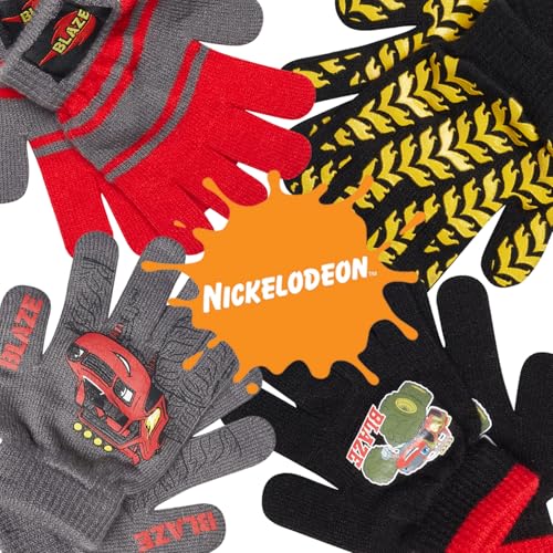 Image of Nickelodeon Boys 4 Pack Mitten or Glove Set: Paw Patrol and Blaze (Toddler /Little Boys)