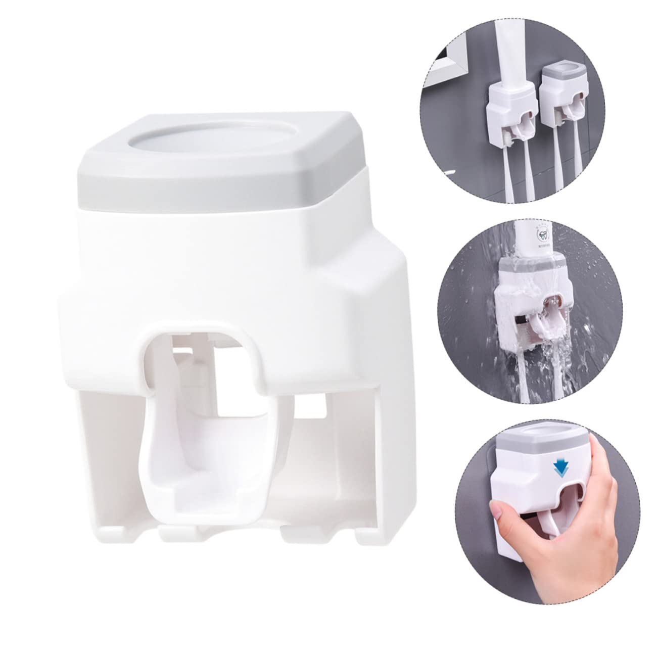 Ciieeo Lot De 3 Supports De Dentifrice Support Mural pour Brosse À Dents Support pour Brosse À Dents pour Salle De Bain Matériau Abs sans Support
