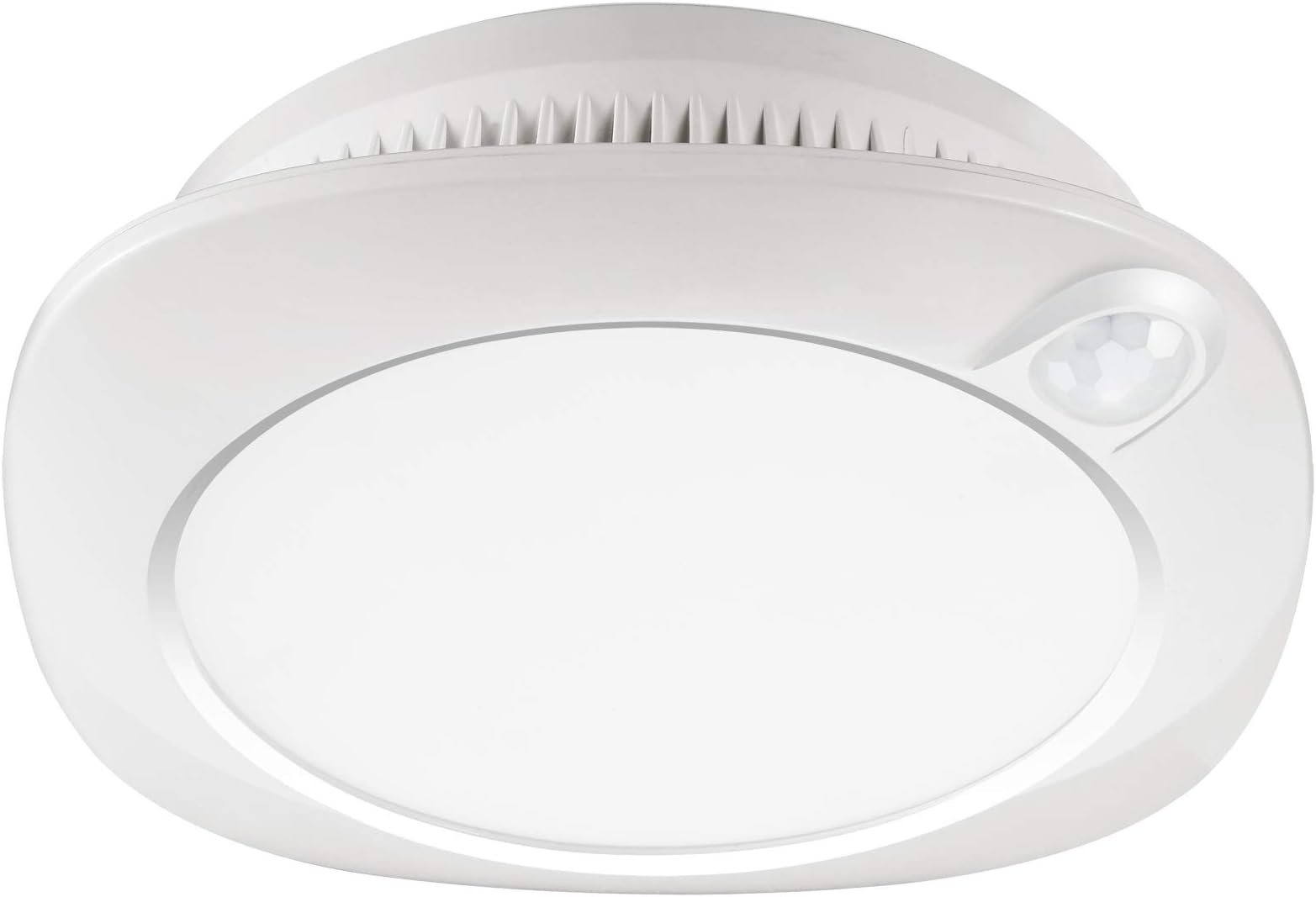 LINEWAYBattery Operated Ceiling Light Motion Sensor Light 7.5inch 400lm/200lm Indoor Battery Powered Closet Light Wireless Motion Activated Ceiling Light for Shower Shed Pantry Stair Basement