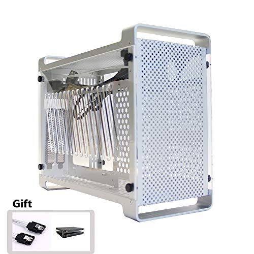 Buy Aluminum Chassis Mini itx Transparent Acrylic Gaming Computer Cases SFX Power Supply Support