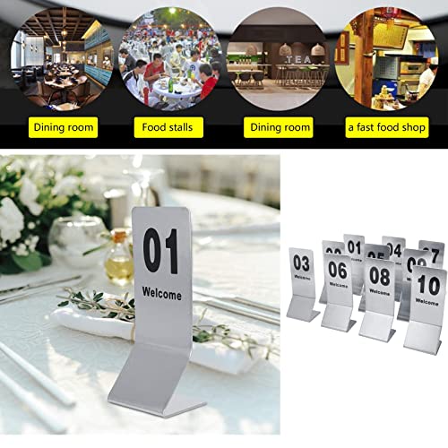 Numéros de table restaurant 1-50 pour guider facilement vos invités