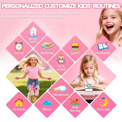 Image of Kids Games Watch, Smart Kids Watch with 26 Puzzle Games, Touch Screen, Alarm Clock, HD Camera, Toys for Ages 4-12 Years Old, Birthday Gift for Girls(Pink)
