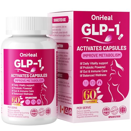 GLP-1 Supplement for Weight Loss | Dihydroberberine + Bifidobacterium Probiotics | Super Berberine with Ceylon Cinnamon Helps Control Appetite Boost Metabolism and Improve Gut Health 60 Capsules
