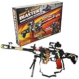 The Dreidel Company Rapid Fire Machine Gun with Laser Scope, Rapid Fire, Rifle Toy Gun with Dazzling...