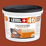 Dachfarbe 12kg Sockelfarbe Dachlack Dachsanierung flexibler Polymermembran hochdeckend wetterbeständig Ziegelrot RM46