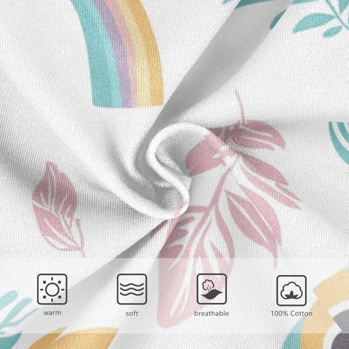 Wusikd Cute Sloth Boys' Underwear Cotton Rainbows Leaves Boys Briefs Soft Toddler Underwear 2T3