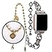 VIQIV Compatible with Apple Watch Band 38mm 40mm 41mm Series 7 6 5 4 3 SE for Women Girls, Slim Metal Bracelet Thin Smartwatch Straps for Iwatch Bands Gold