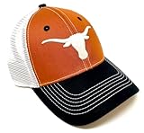 National Cap Eliminator Texas University Mascot Logo Curved Bill Mesh Trucker Snapback Hat
