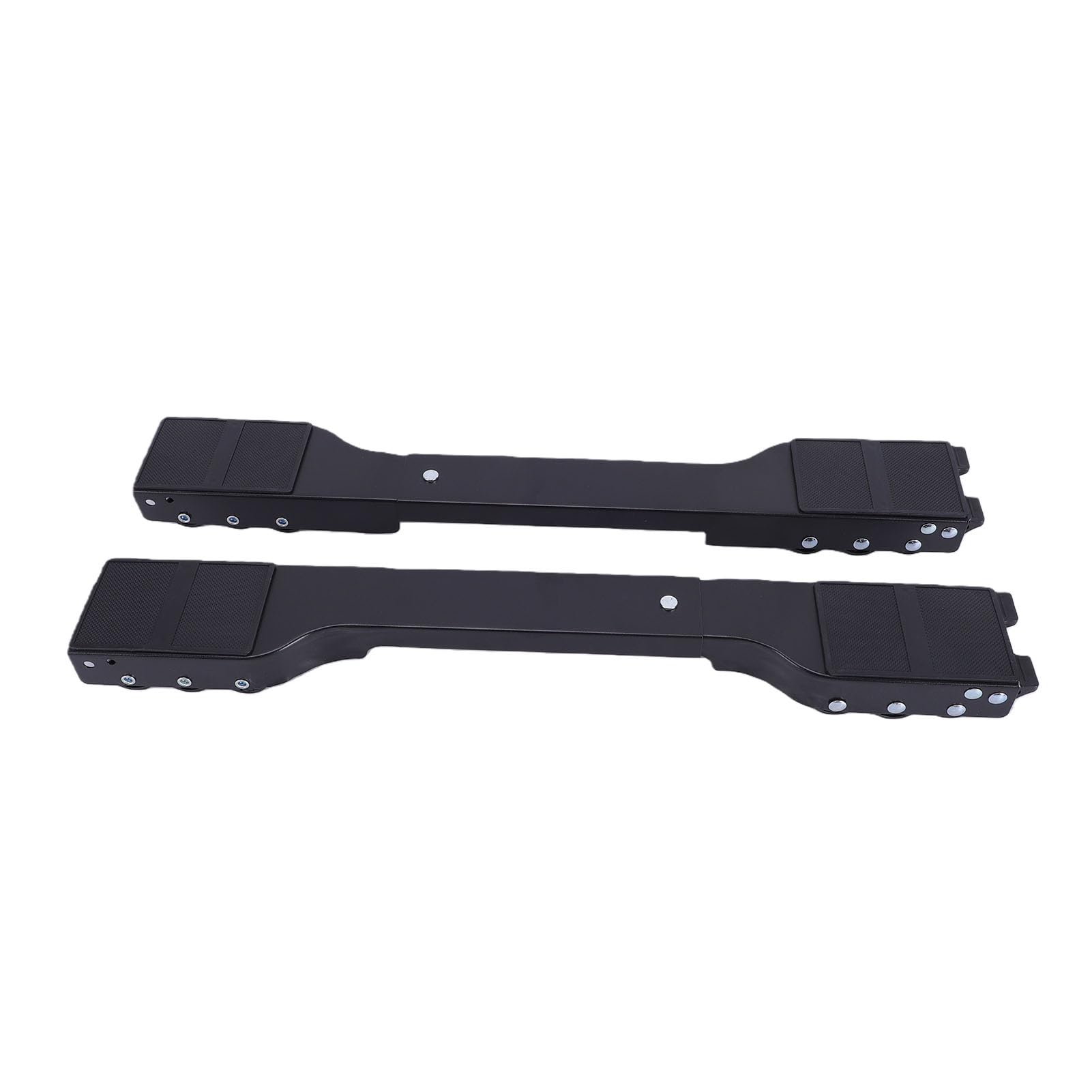 FTVOGUE Deslizador de Rodillo Ajustable para Lavadora Móvil, Refrigerador, Hierro Resistente, 2 Unidades (Ruedas Negras)