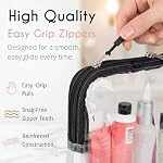 TSA Approved Toiletry Clear Quart Size Bag, 2 Pack - Image 4