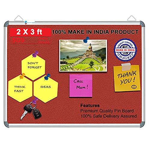 Sunway Display Systems 2X3 ft. Orange Notice Board/Pin Board/Bulletin