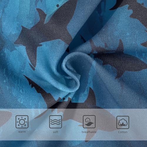 Wusikd Deep Sea Sharks Girls' Underwear Cotton Girls Briefs Soft Toddler Underwear 2T3