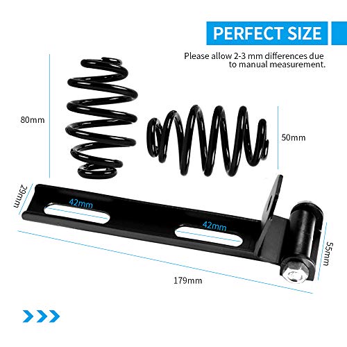 Black Solo Seat Springs 3" For Harley & Custom Satin Black Barrel Springs #TOP2