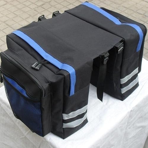 タイトル:?? プロ仕様防水 大容量 マウンテンバイク パニアバッグ | 耐震性 自転車 キャリアバッグ ツーリング用 (青)