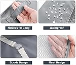 Lostrain Cubes d'emballage, 9 Set organisateur de voyage pour transporter les valises Vêtements de bagages Grand rangement Étanche avec sac de toilette, sac de chaussures, sac sous-vêtements