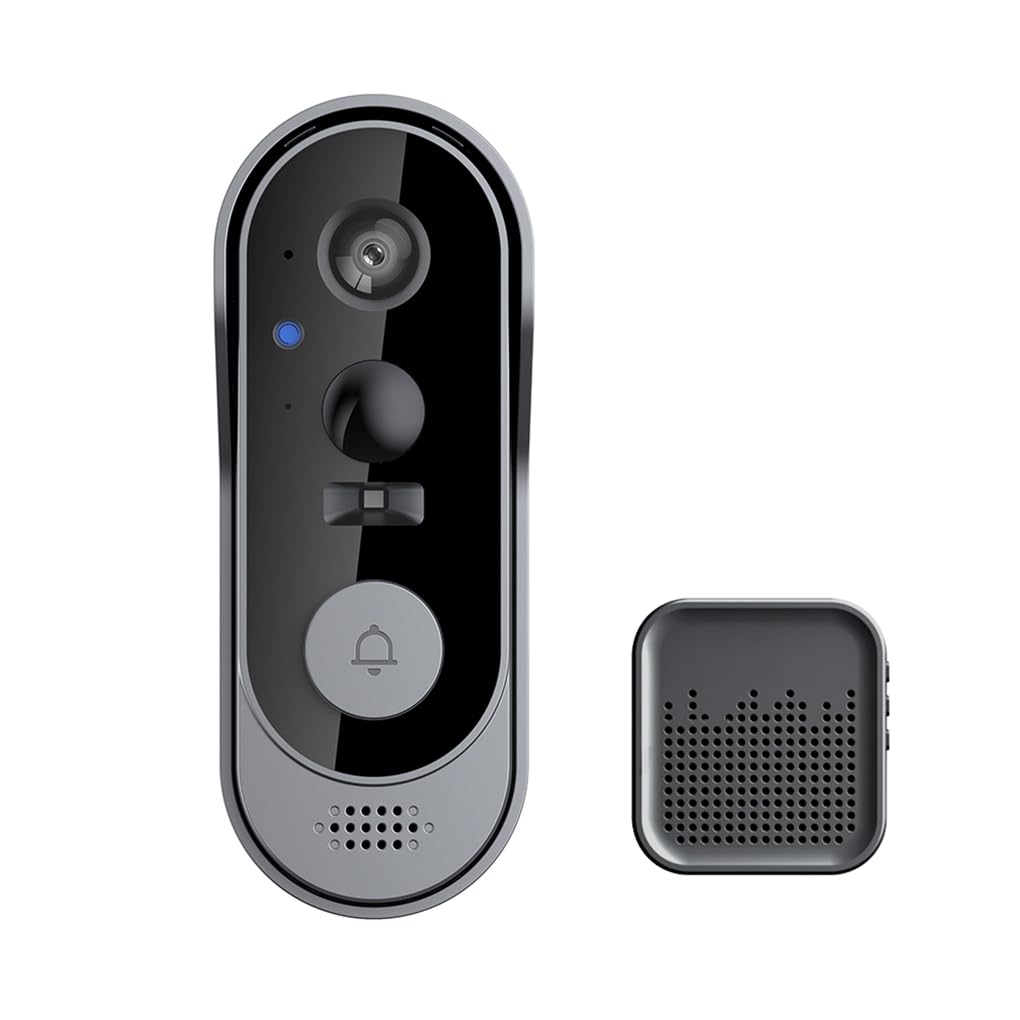 Timbre con Video Inteligente con Vista Nocturna por Infrarrojos, Sensor PIR Incorporado, Almacenamiento en la Nube Gratuito, se Pueden Guardar imágenes, Compatible con Tarjeta