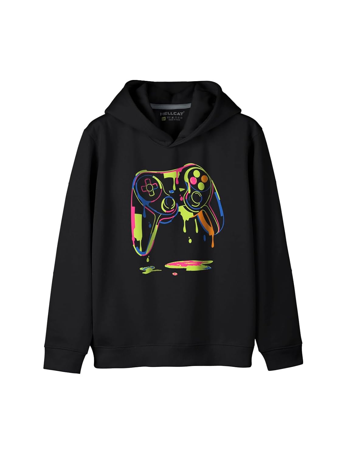 HELLCAT Trendy Printed Cotton Blend Hoodie Sweatshirt for Boys