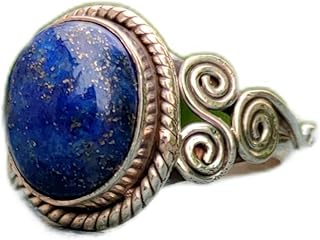 Lapis Lazuli Ring, Bohemian Ring, 925 Sterling Silver Plated, Vintage Ring, Blue Stone Ring, Oval Stone Ring, Attractive Ring, Cocktail Ring, Promise Ring, Friendship Ring, Lapis Lazuli Gemstone Jewelry