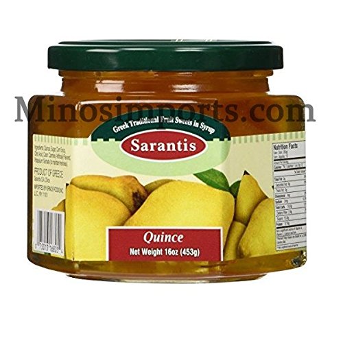 Quince Traditional Fruit Sweets in Syrup 16oz Sarantis By Egourmet