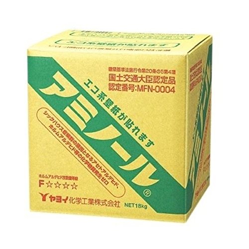 Amazon.co.jp: 壁紙用でん粉系接着剤 ヤヨイ化学アミノール 18kg 